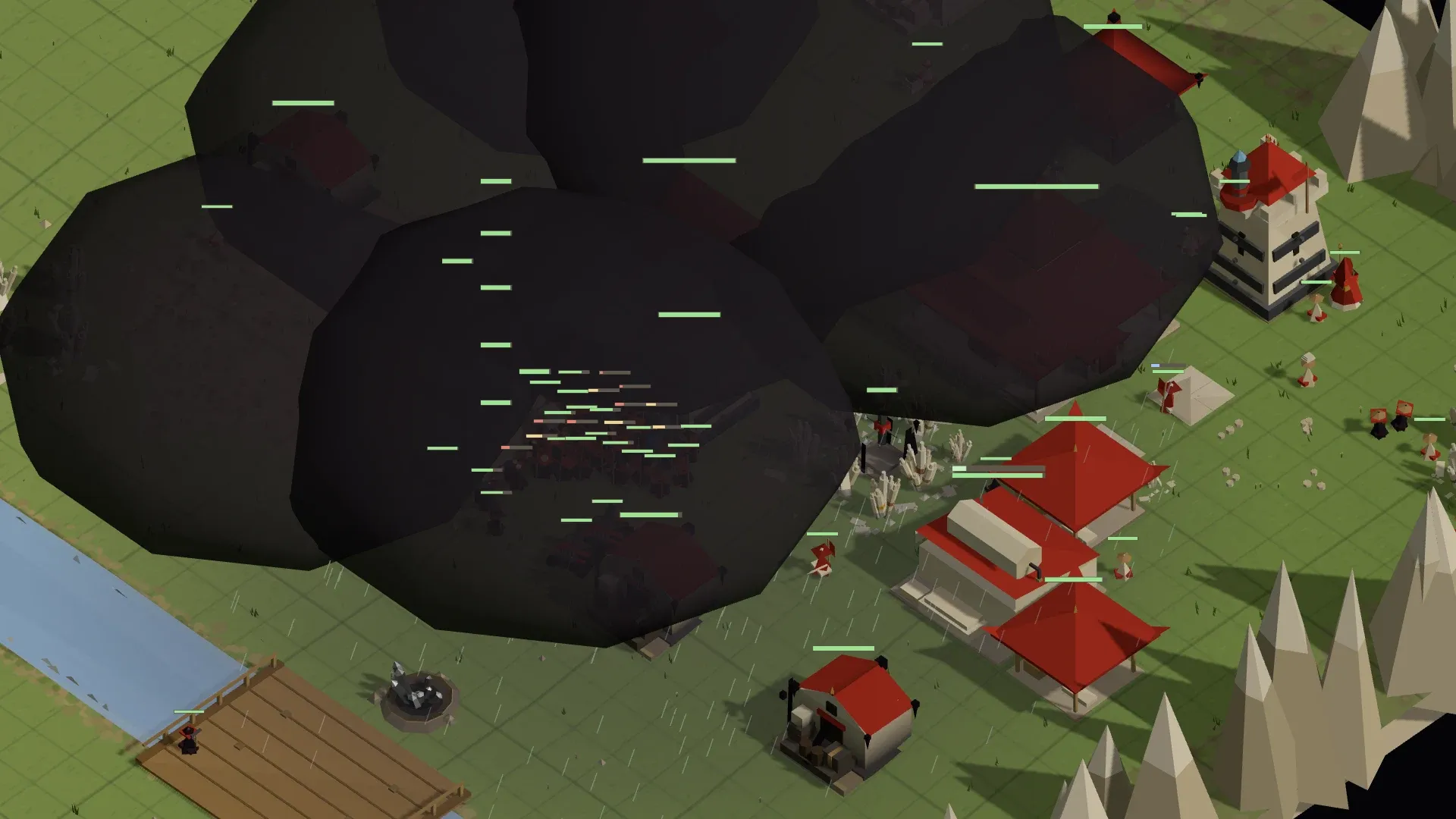 An ink storm rolls over a base
